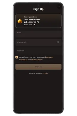 Legion Bet iOS and Android App installation successfully completed