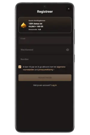 Legion Bet app downloaden registratie account aanmaken