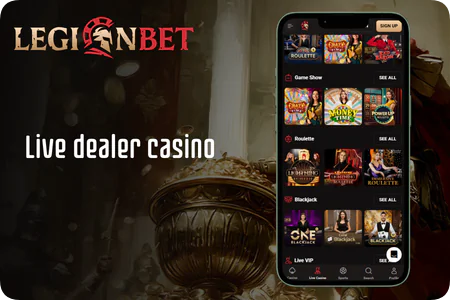 Live dealer casino LegionBet